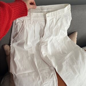 MOTHER white pants lose fit so cute